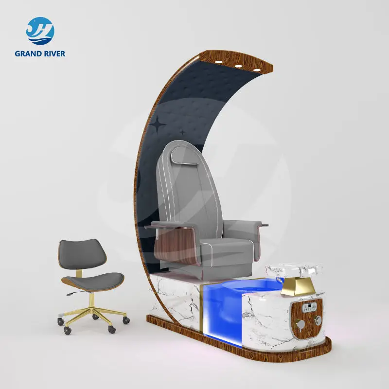 Customizable Color Pedicure Chair Electric Nail Salon Spa Pedicure Chair With Drain Pump Sillas De Pedicure With Massage — image 7