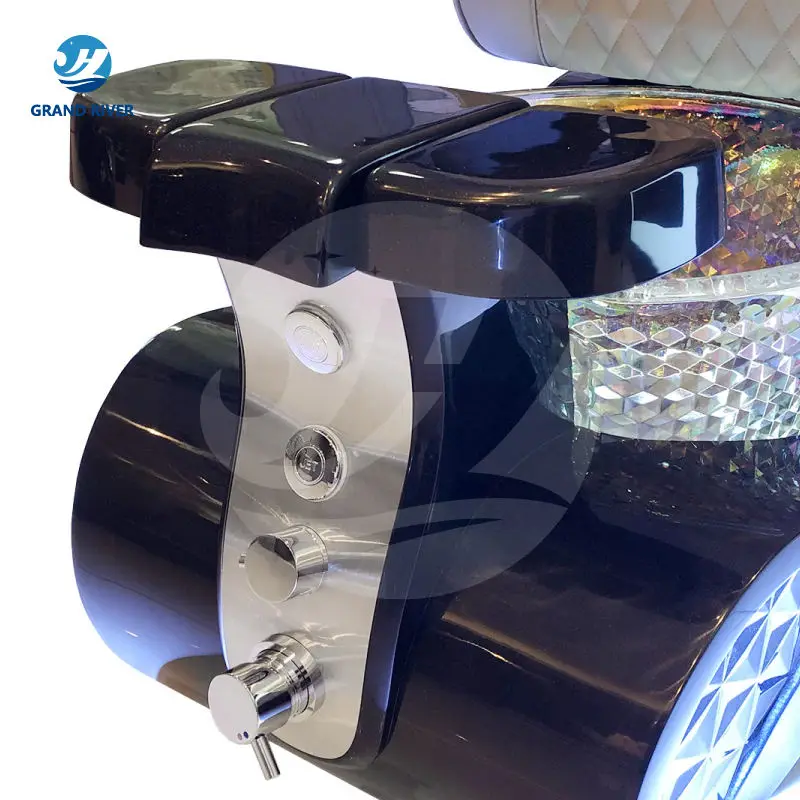 Modern Luxury Nail Salon Electric Pedicure Chair Reclinable Foot Spa Massage Pedicure Chair for Manicure with Led — image 7