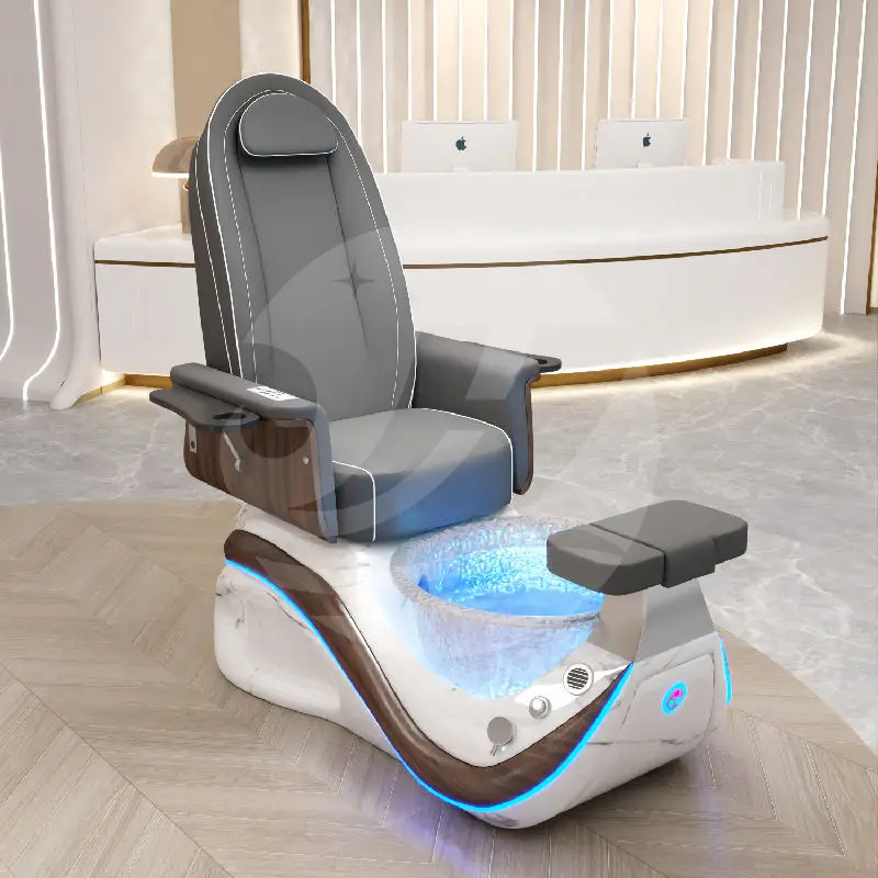 Most Popular Luxury Spa Pedicure Chair with High Quality Leather Electric Foot Massage Manicure Pedicure Throne Chairs f — view 2
