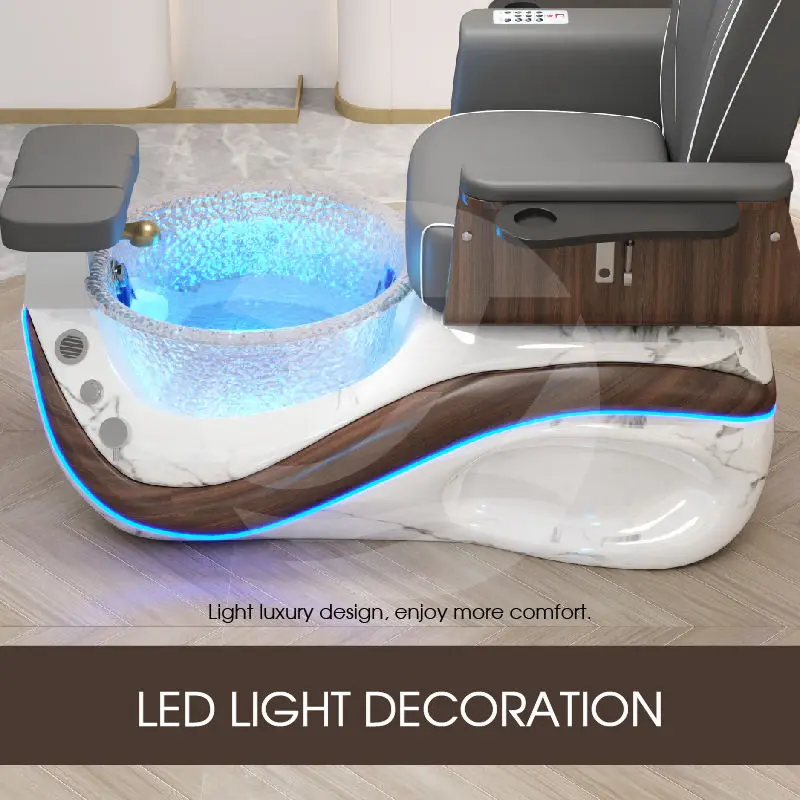 Most Popular Luxury Spa Pedicure Chair with High Quality Leather Electric Foot Massage Manicure Pedicure Throne Chairs f — view 5