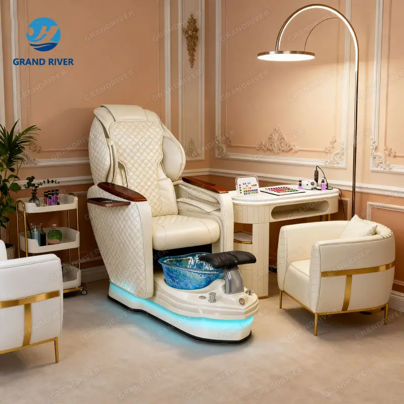 Unique Design Professional Spa Pedicure Massage Chair whirlpool Magnetic Jet Pedicure Sofa Chair Nail Spa for Salon — image 4