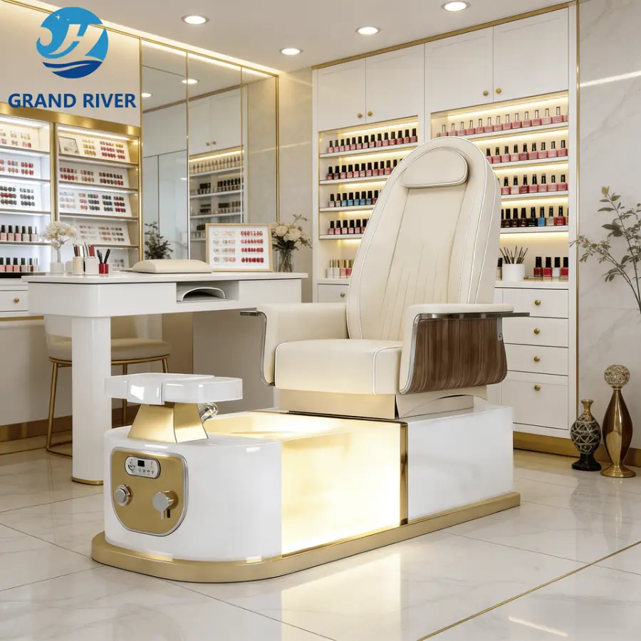 Top Seller Wholesale Electrical Reclining Pedicure Sofa Chair Foot Massage Spa Pedicure Chairs Manicure for Nail Salon — view 1