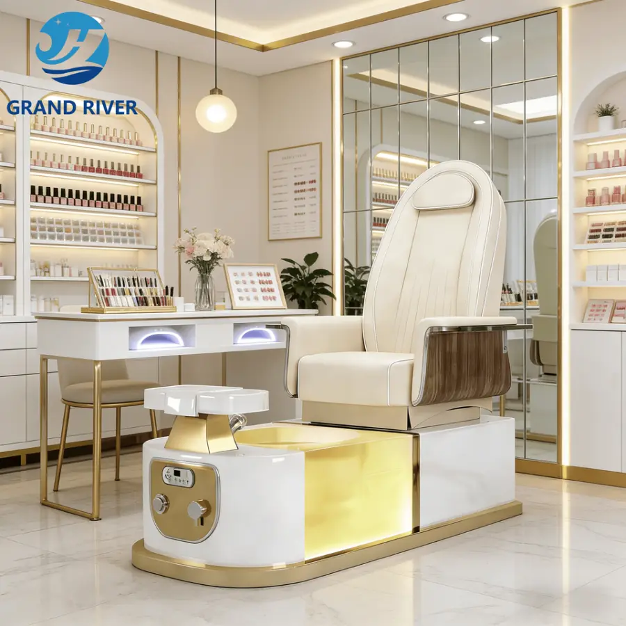 Top Seller Wholesale Electrical Reclining Pedicure Sofa Chair Foot Massage Spa Pedicure Chairs Manicure for Nail Salon — image 3