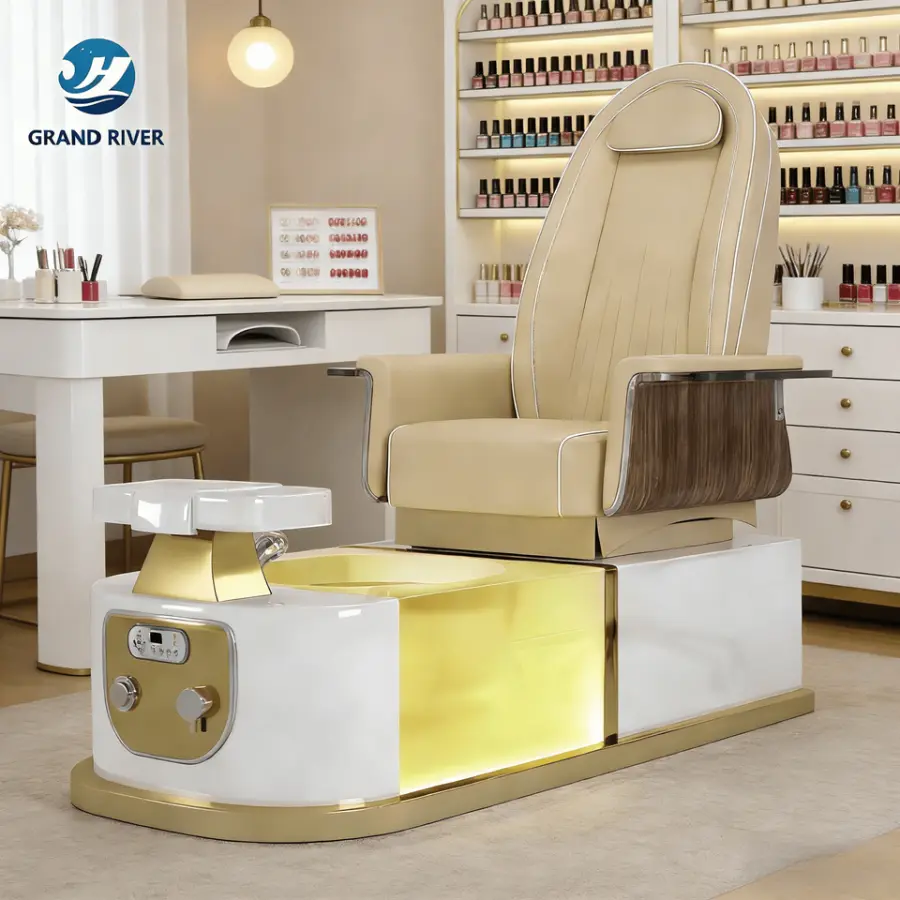 Top Seller Wholesale Electrical Reclining Pedicure Sofa Chair Foot Massage Spa Pedicure Chairs Manicure for Nail Salon — image 4