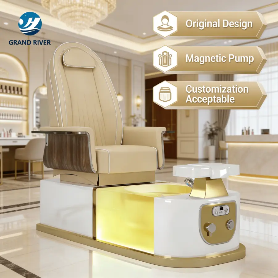Top Seller Wholesale Electrical Reclining Pedicure Sofa Chair Foot Massage Spa Pedicure Chairs Manicure for Nail Salon — image 5