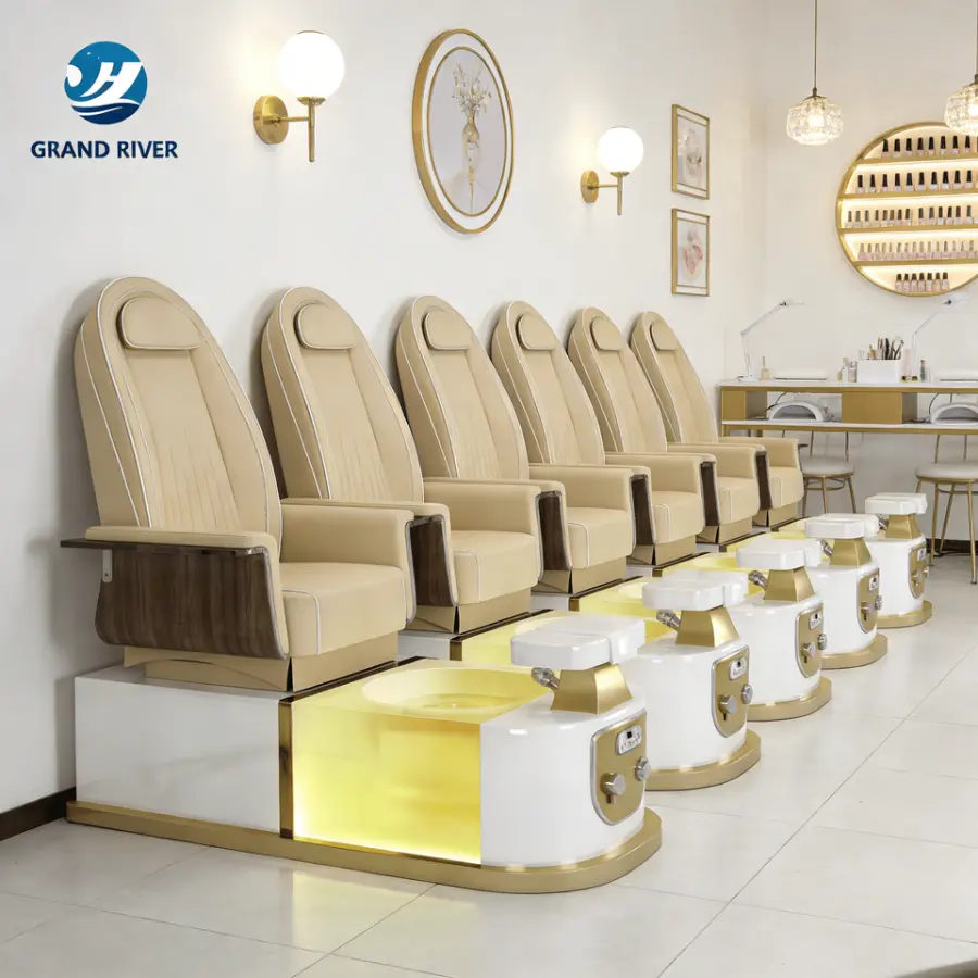 Top Seller Wholesale Electrical Reclining Pedicure Sofa Chair Foot Massage Spa Pedicure Chairs Manicure for Nail Salon — image 7