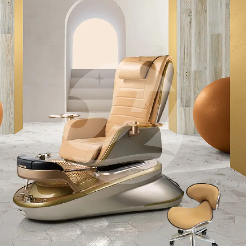 Electric Multi Function Reclining Spa Pedicure Salon Chair with Back Massage Foot Nail Chair for Pedicure and Manicure — view 1