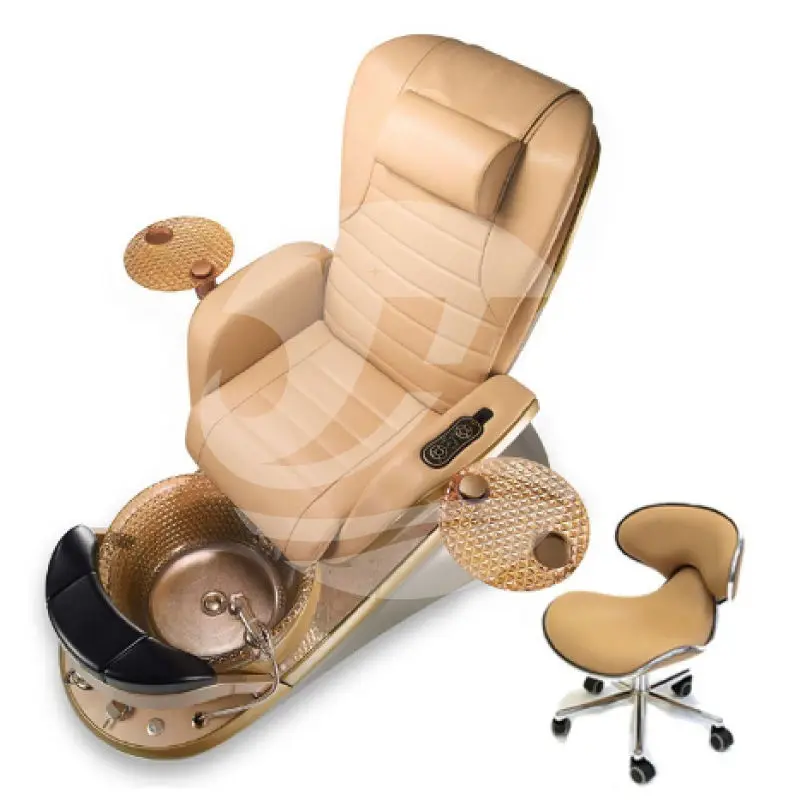 Electric Multi Function Reclining Spa Pedicure Salon Chair with Back Massage Foot Nail Chair for Pedicure and Manicure — image 4