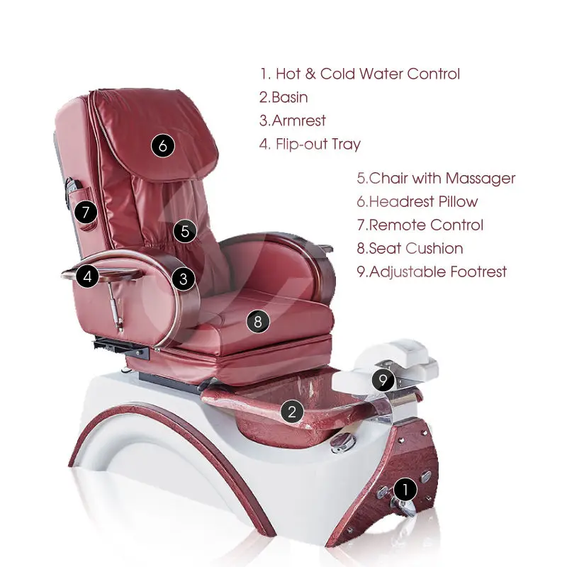 Top Seller Electric Pedicure Chairs Modern Foot Wash Pedicure Chair Bed Chair Spa Pedicure for Manicure — image 4