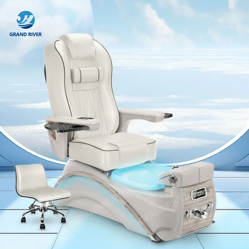 Remote Control High Back Nail Pedicure Spa Masaje Chairs for Pedicure and Manicure Chairs with Plumbing — view 1