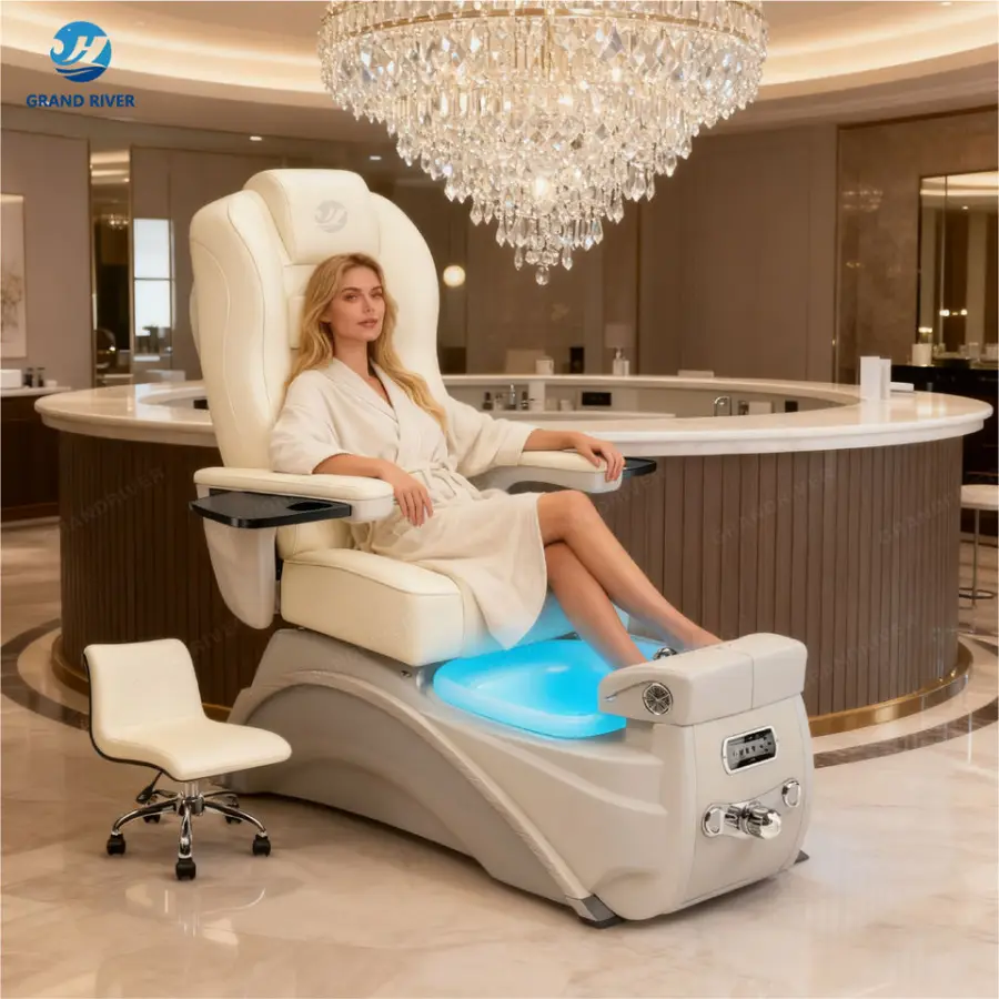 Luxury Professional Pedicure Spa Chair Pedicure Foot Spa Nail Salon Pedicure Chairs with Motors — image 3