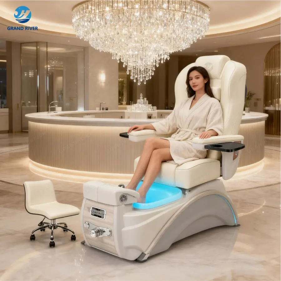 Luxury Professional Pedicure Spa Chair Pedicure Foot Spa Nail Salon Pedicure Chairs with Motors — image 4