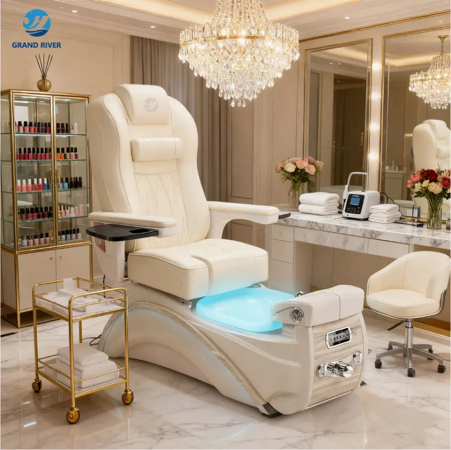 Luxury Professional Pedicure Spa Chair Pedicure Foot Spa Nail Salon Pedicure Chairs with Motors — image 6