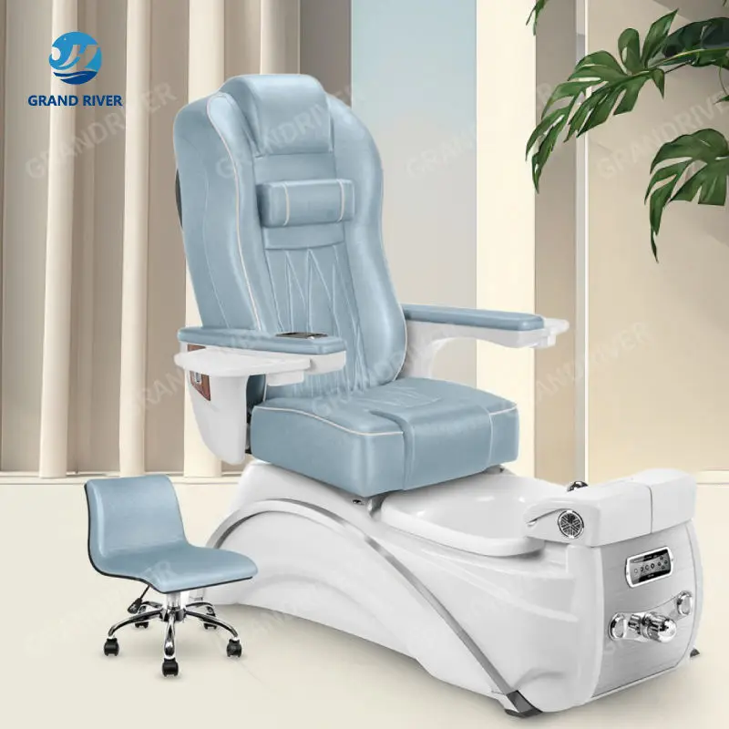 Luxury Nail Pedicure Spa Chair Pedicure Foot Spa Massage Chair for Manicure and Pedicure Electric for Salon — image 4