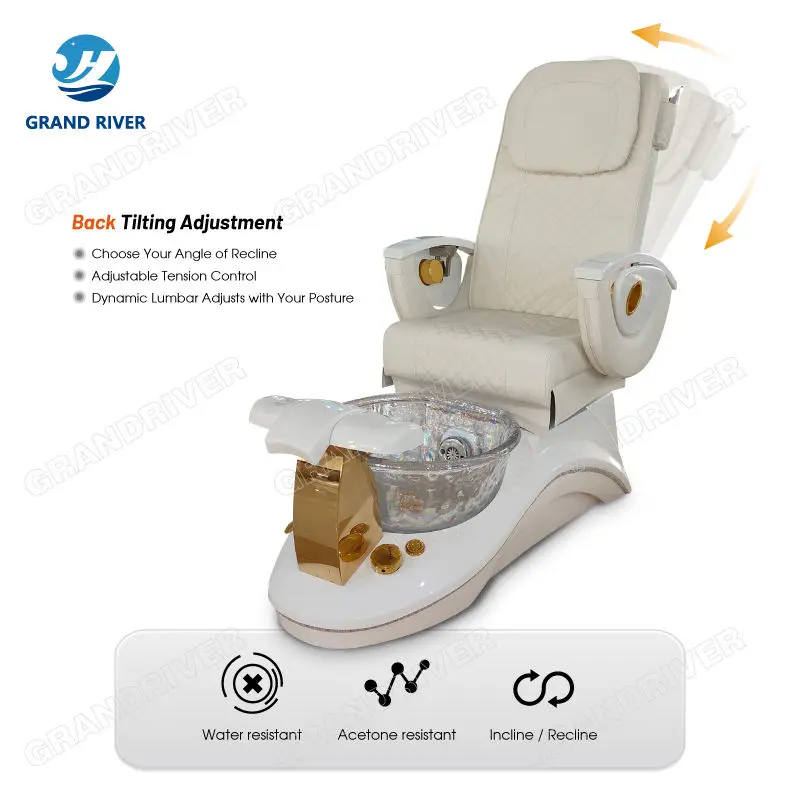 Luxury Nail Pedicure Chair for Salon Pedicure Chair with Motors Electric Foot Spa Massage Chair for Pedicure — image 7