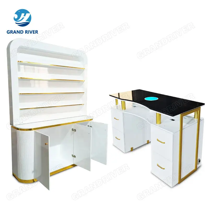 Nail Salon Furniture Foot Spa Pedicure Chair with Massage Electric Nail Display Cabinet Salon Equipment Set for Sale — image 7