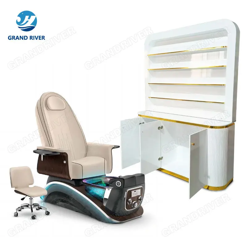Best Selling Furniture Set Nail Salon Pedicure Chair Luxury Custom Foot Spa Massage Chair for Pedicure Chairs Plumbing — view 1
