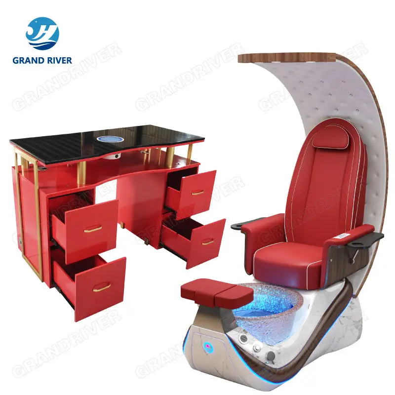 Original Design Electric Spa Chair Pedicure Massage Chairs Plumbing Nail Salon Furniture Manicure Table Set — view 1