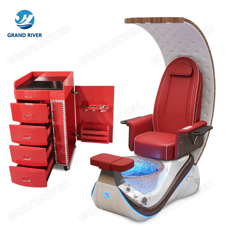 Original Design Electric Spa Chair Pedicure Massage Chairs Plumbing Nail Salon Furniture Manicure Table Set — image 3