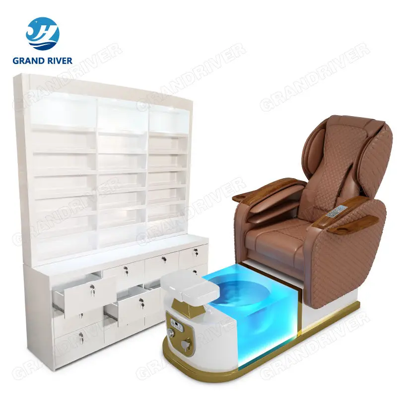 Original Design Electric Spa Chair Pedicure Massage Chairs Plumbing Nail Salon Furniture Manicure Table Set — image 5
