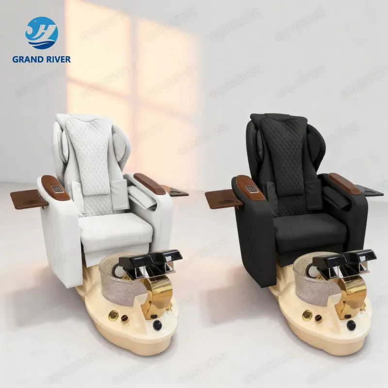 Luxury Nail Salon Full Body Massage Pedicure Chair Foot Spa Pedicure Chair with Bowl Magnetic Jet Pedicure Chair for Sal — view 1