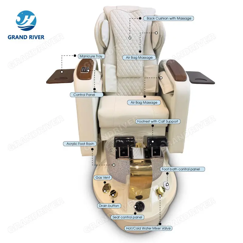 Wholesale Nail Salon Spa Pedicure Chairs Foot Massage Chair for Pedicure and Manicure Pedicure Chair Electric — image 7