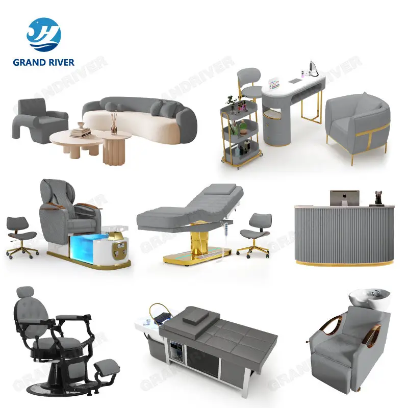 Custom Salon Furniture Set One-stop Solution Electric Pedicure Chair with Massage Chair for Pedicure Luxury Modern — view 2