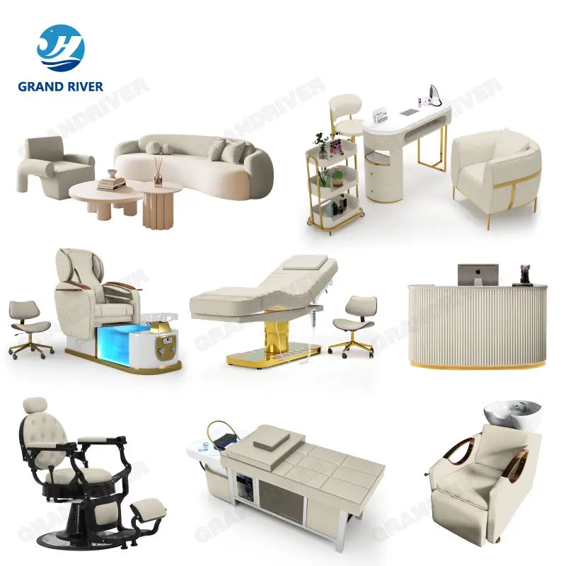 Custom Salon Furniture Set One-stop Solution Electric Pedicure Chair with Massage Chair for Pedicure Luxury Modern — view 3