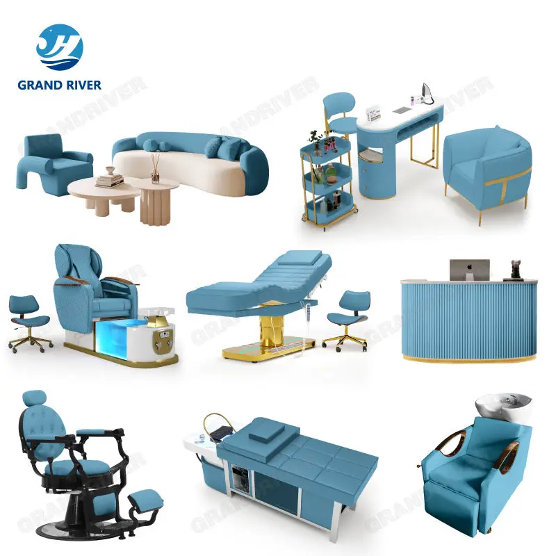 Custom Salon Furniture Set One-stop Solution Electric Pedicure Chair with Massage Chair for Pedicure Luxury Modern — view 4
