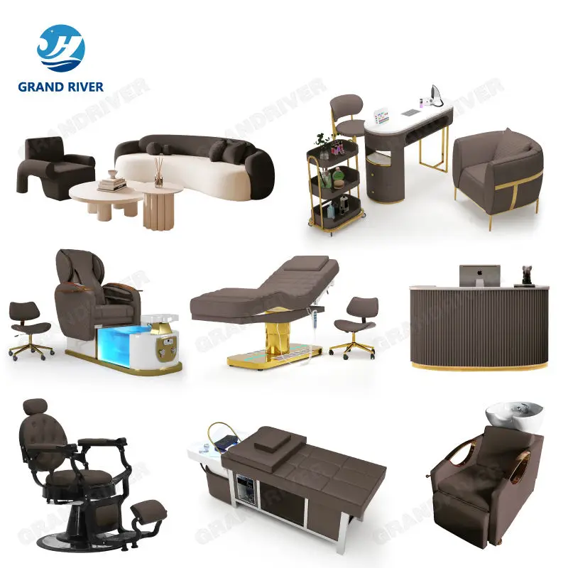 Custom Salon Furniture Set One-stop Solution Electric Pedicure Chair with Massage Chair for Pedicure Luxury Modern — view 6