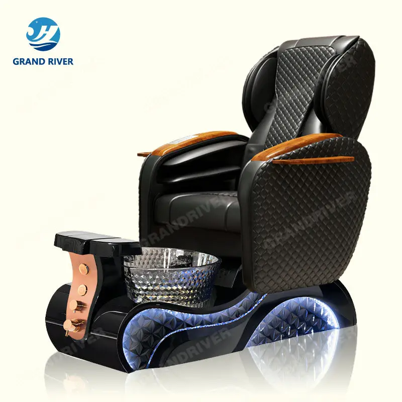 Luxury Modern Salon Foot Spa Pedicure Chair with Massage Electric Nail Chair for Pedicure and Manicure Chairs — view 1