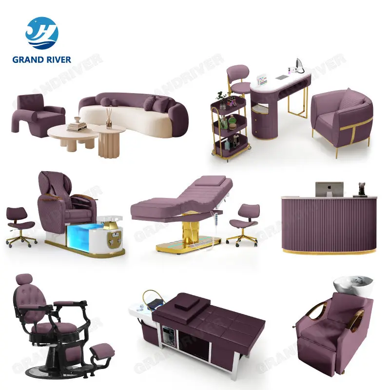 One-stop Salon Solution Furniture Set Electric whirlpool Pedicure Chair Nail Salon Massage Pedicure Chair Foot Spa — image 5