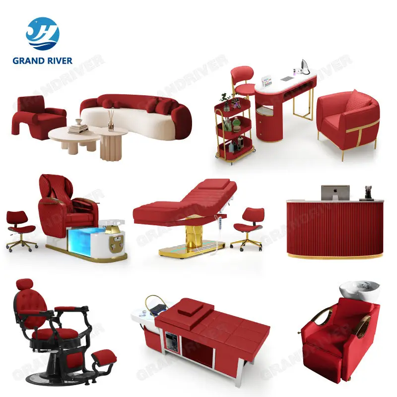 One-stop Salon Solution Furniture Set Electric whirlpool Pedicure Chair Nail Salon Massage Pedicure Chair Foot Spa — image 6
