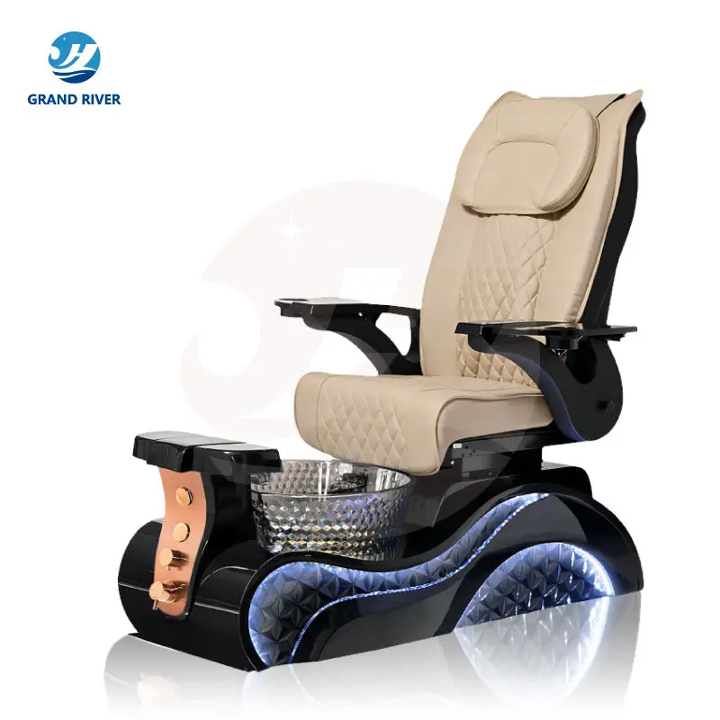 Luxury Modern Salon Foot Spa Pedicure Chair with Massage Electric Nail Chair for Pedicure and Manicure Chairs — image 3