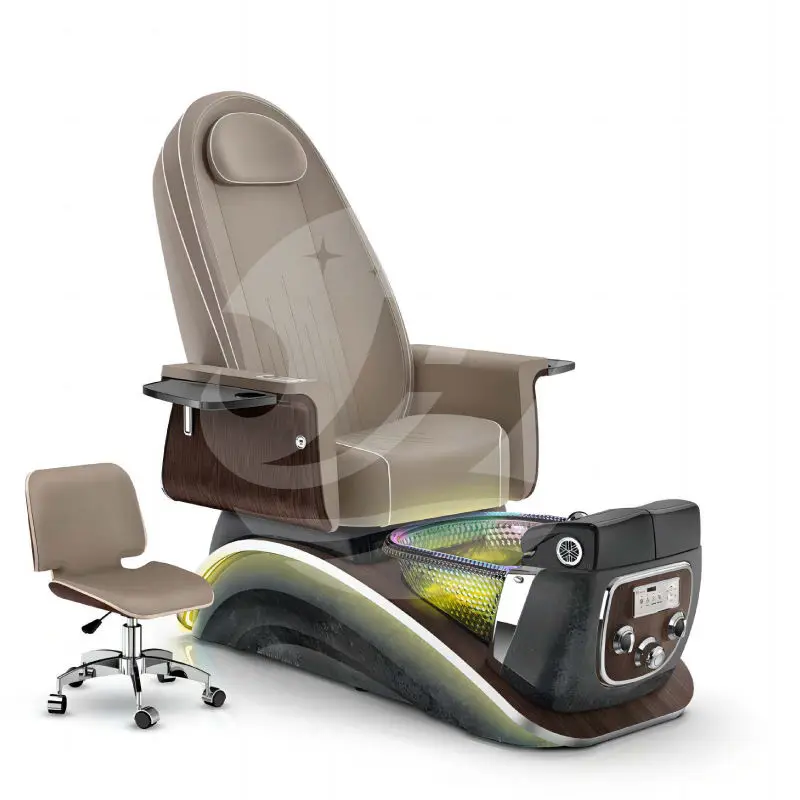Original Design Electric Pedicure Chair Foot Spa Massage Chair with Drain Pump Nail Salon Massage Pedicure Chair Luxury — image 3
