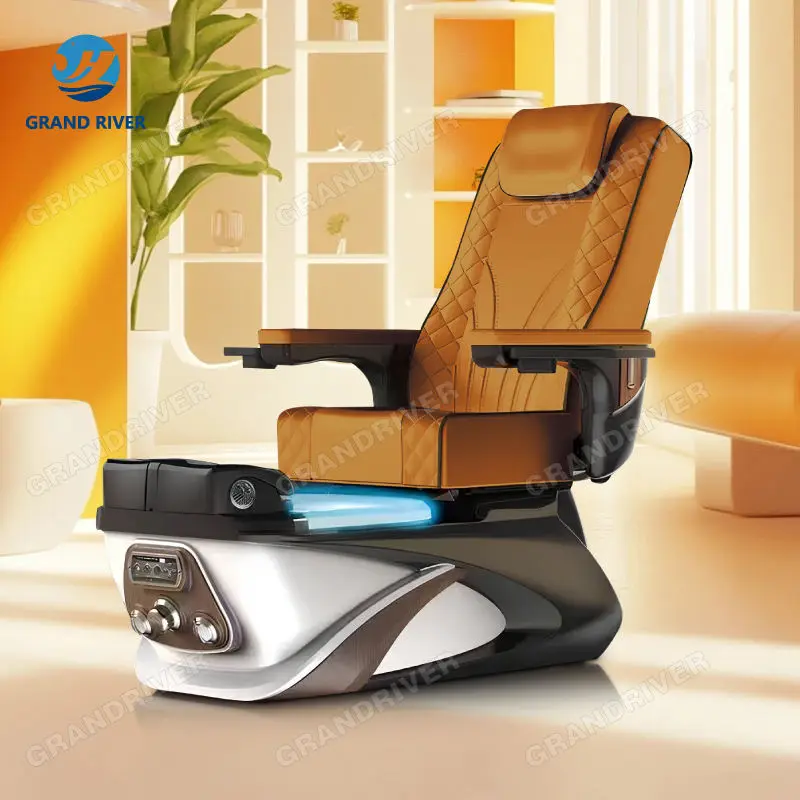 Custom Color Multi Function Magnetic Jet Foot Massage Pedicure Chair with Plumbing Electric Spa Chair for Pedicure — view 1