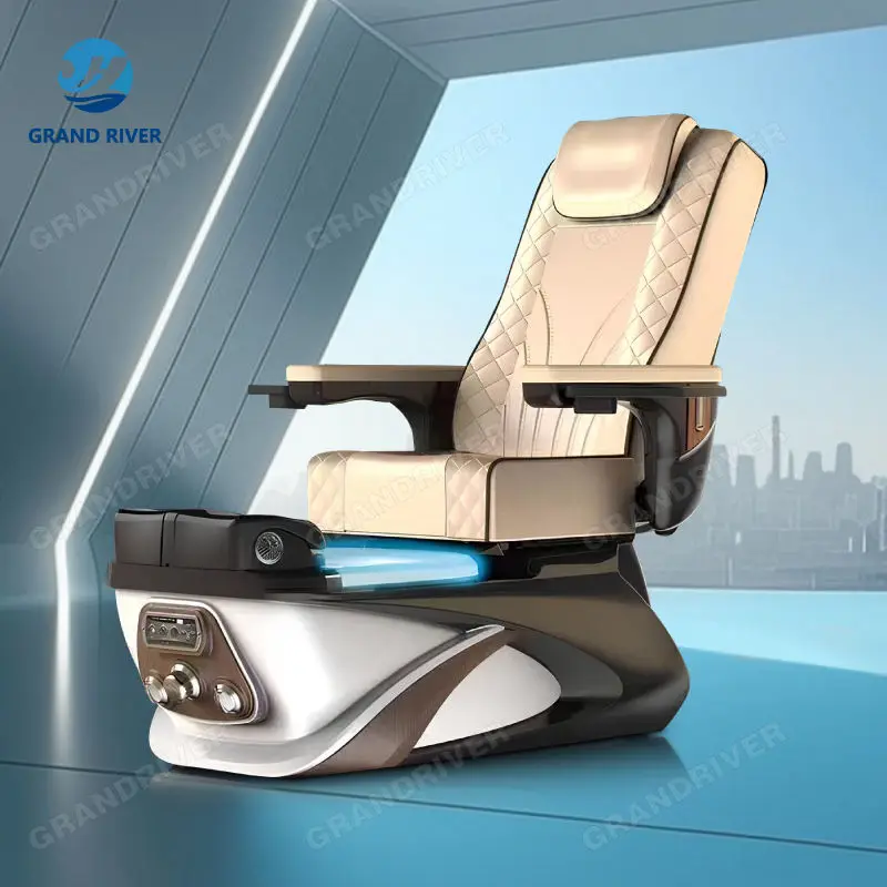 Factory Price Electric Pedicure Chair with Massage Recliner Light Surfing Pedicure Sofa Chairs for Nail Salon — image 4