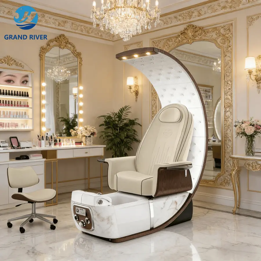 Luxury Multi Function Electric Foot Bath Spa Massage Chair for Pedicure Chairs with Motors whirlpool Foot Massage Pedicu — view 1