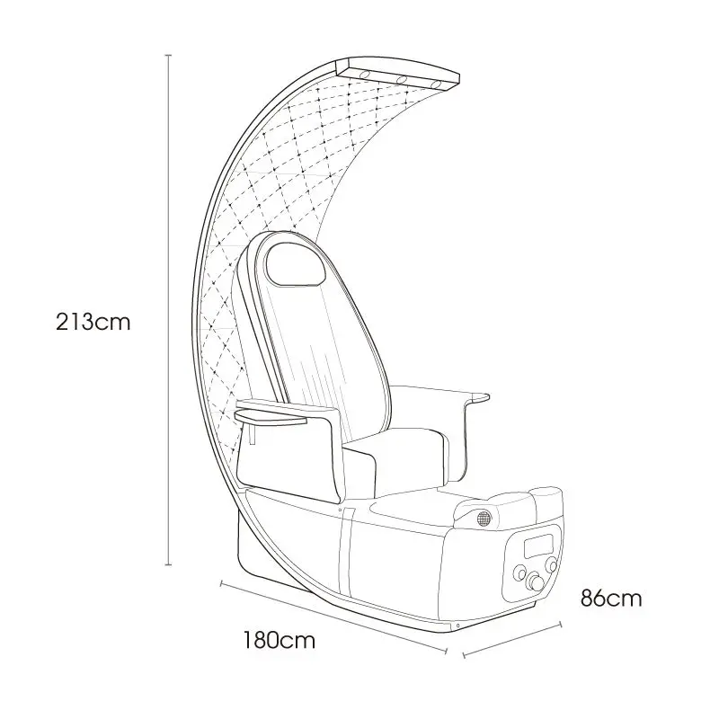 Luxury Multi Function Foot Spa Massage Chair for Pedicure Manicure Station Electric Throne Pedicure Chairs with Massage — image 7