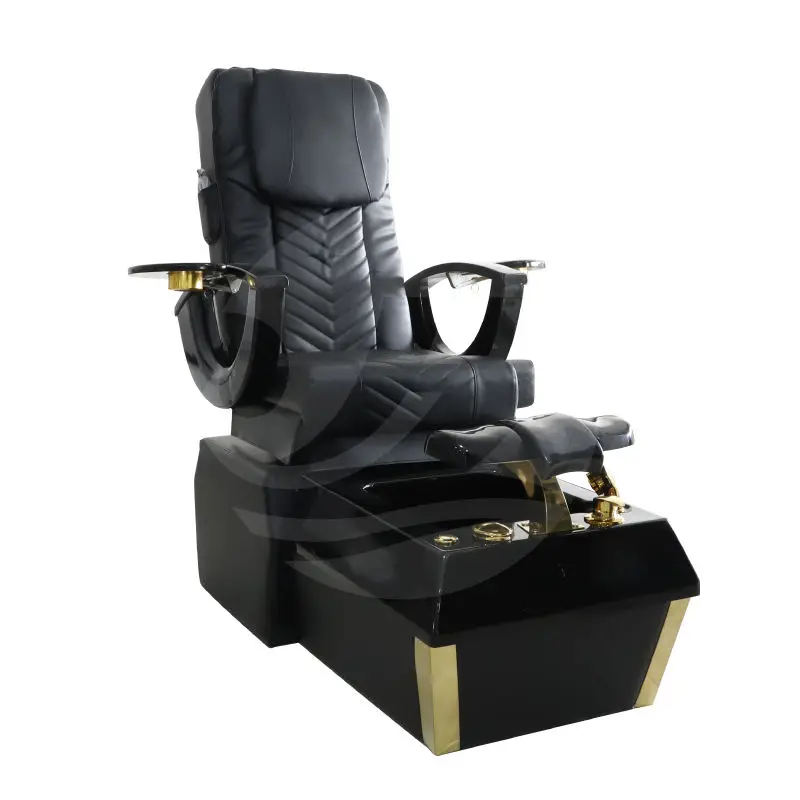 Luxury Modern Black Whirlpool Pedicure Chair Spa Massage Foot Care Chair for Nail Salon Pedicure Chairs with Jet — view 1