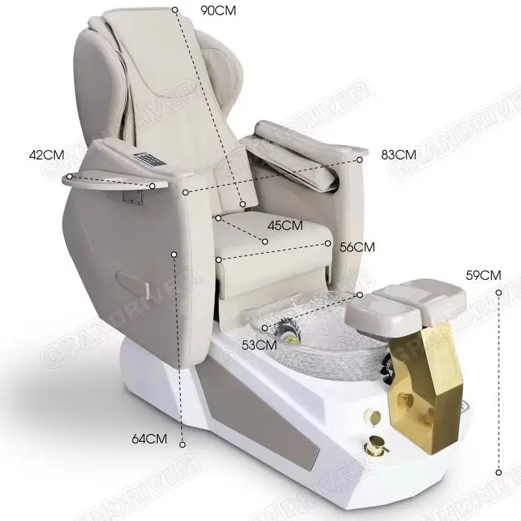 Nail Salon Electric Foot Massage Spa Manicure and Pedicure Chairs Pedicure Furniture Airbag Massaging Chair for Pedicure — image 3