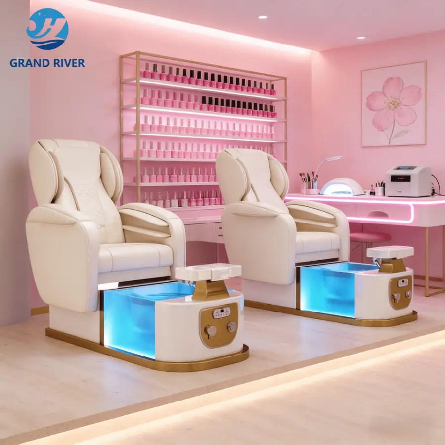 Luxury Salon Furniture Salon Pedicure Massage Chair for Nail Care Foot Spa Chair Electric Pedicure Chairs with Massage — image 6