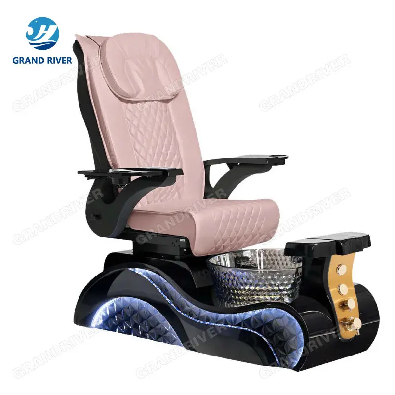 Multi Function Customizable Knead Massage Pedicure Bowl Chair Fiberglass Basin Nail Salon Manicure Pedicure Chair Luxury — view 1