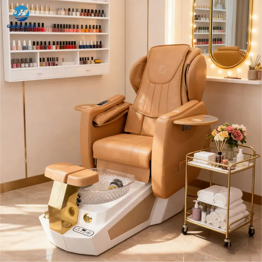Professional High Quality Massage Pedicure Chair Foot Spa Throne Nail Manicure Electric Pedicure Chairs with Pump for Salon — image 5
