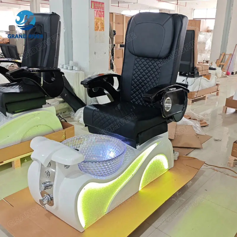Nail Salon Furniture Modern Luxury Throne Professional Foot Spa Massage Manicure Pedicure Chairs High Back — image 3
