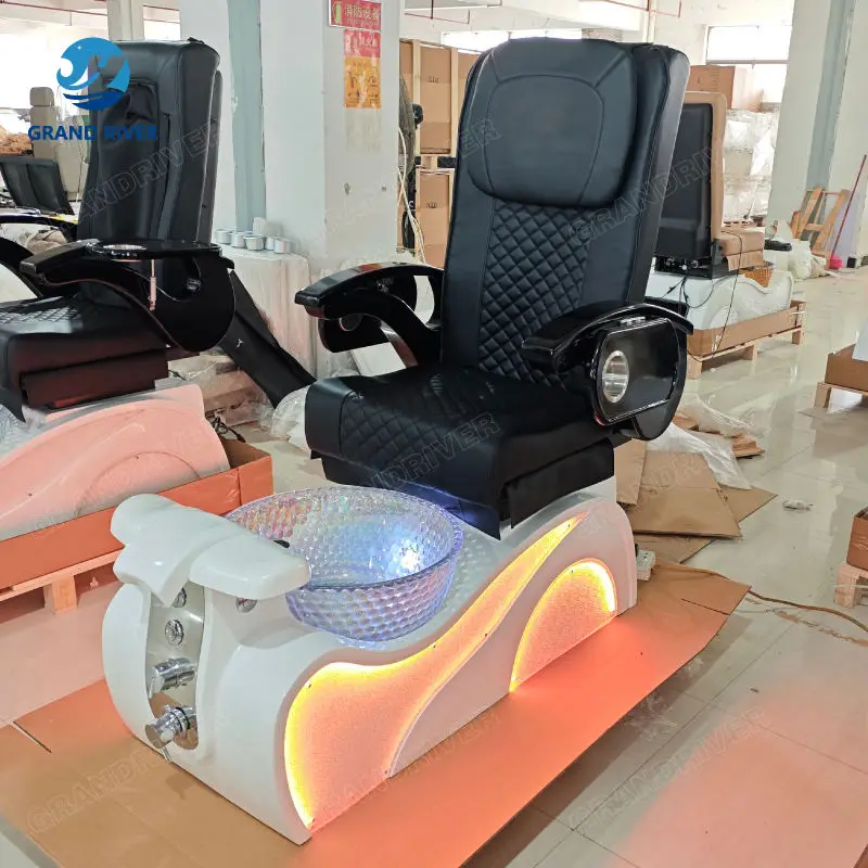 Nail Salon Furniture Modern Luxury Throne Professional Foot Spa Massage Manicure Pedicure Chairs High Back — image 4