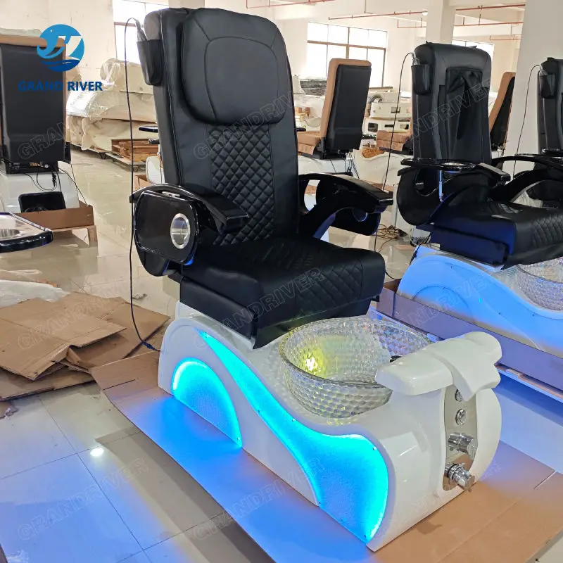 Nail Salon Furniture Modern Luxury Throne Professional Foot Spa Massage Manicure Pedicure Chairs High Back — image 7