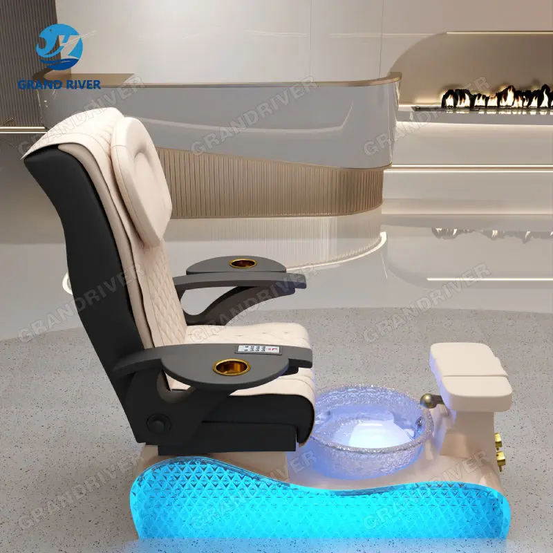 Multi Functional Foot Spa Massage Chair Luxury Nail Salon Furniture Pedicure and Manicure Chairs Recliner for Sale — image 6