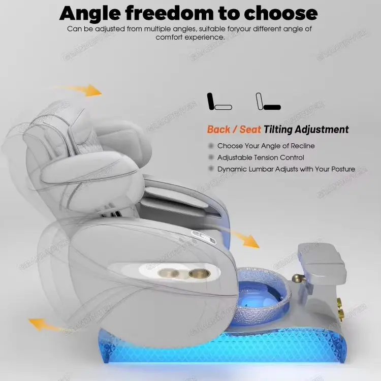 New Nail Salon Furniture Luxury Pedicure Chairs Pedicure Platform Massaging Manicure Pedicure Chair Foot Spa Massage Chair — image 6
