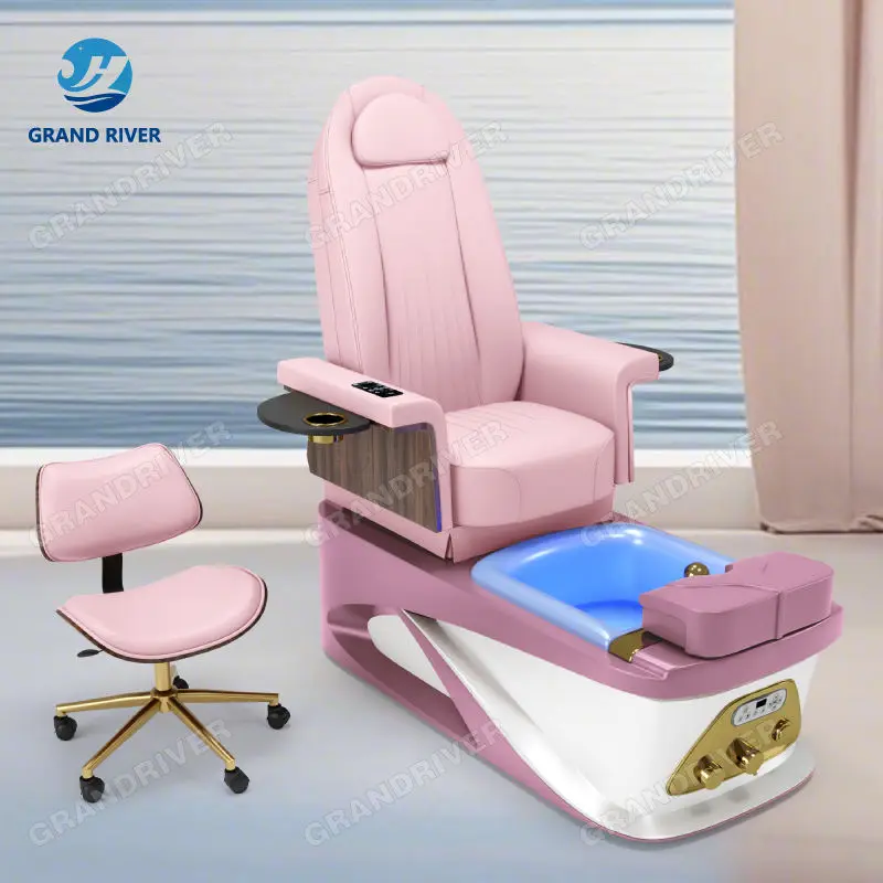 Nail Salon Furniture Set Electric Foot Spa Pedicure Chair Professional High Back Spa Massage Chairs for Manicure and Pedicure — image 6